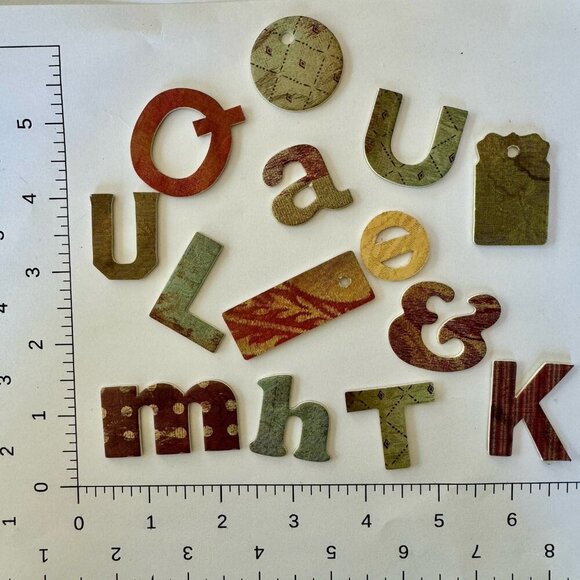 Lot 6 Bags Chipboard Miscellaneous Scrapbooking Flowers, Letters, Puzzle - Picture 8 of 10